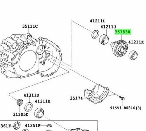 OEM Genuine Toyota Lexus Transmission Counter Driven Gear 35705-48030 35705480301