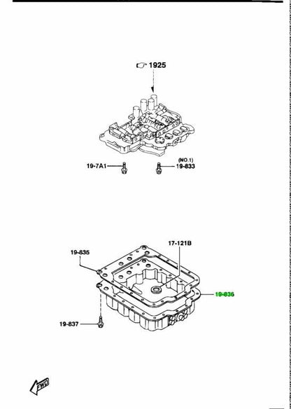 OEM Mazda RX-7 FD3S BV65-19-836 Automatic Transmission Oil Pan Genuine1