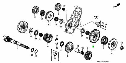 OEM HONDA COUNTERSHAFT LOW GEAR AT TRANSMISSION CIVIC DEL SOL 23421-P24-J000