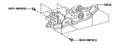 Genuine TOYOTA Lexus Rear Suspension Control Bracket LH 49124-60010 4912460010
