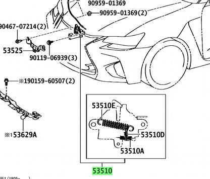 Genuine Lexus GS F Hood Lock Assy 53510-303500