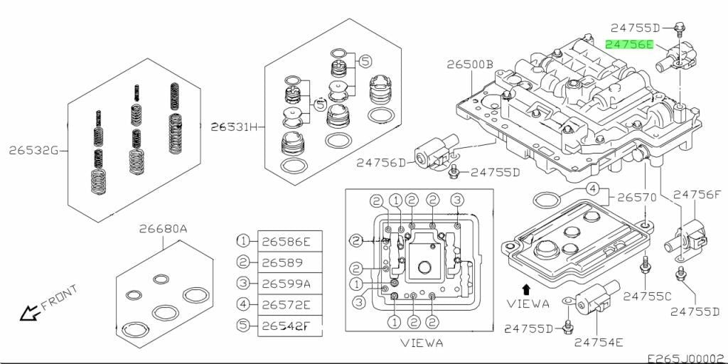 24753-81A30-000 Suzuki Solenoid assy,shift no.2 2475381A30000, New Genuine OEM P1
