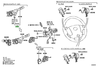 OEM SWITCH SET, SATELLITE Genuine Toyota HiAce Van 200 GDH206V 84091-V30101
