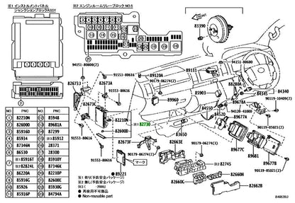 Genuine Toyota Hiace GDH201V Instrument Panel Junction Block OEM 82730-261600