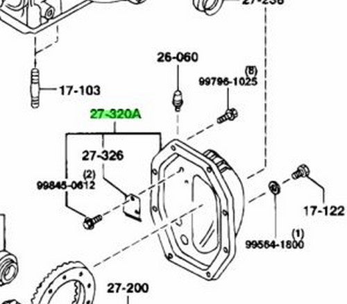 OEM Mazda RX-7 FD3S Rear Differential Rear Cover R005-27-320 Genuine1
