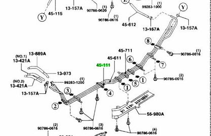 OEM MAZDA MAIN FUEL PIPE RX-7 FD3S FD01-45-1111