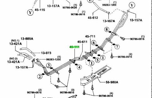 OEM MAZDA MAIN FUEL PIPE RX-7 FD3S FD01-45-1111