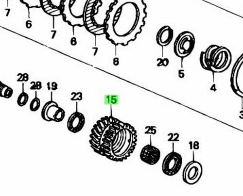 OEM Honda Integra Civic CR-V Domani AT Sub Shaft Fourth Gear 23491-P4P-A001