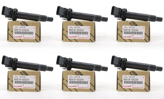 OEM Genuine Toyota COIL ASSY IGNITION SET OF 6 LEXUS 90919-02234 9091902234 NEW0