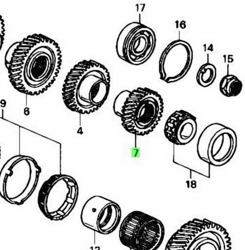 NEW Genuine Honda 6th Gear Sub Shaft Transmission OEM 23491-PR8-F001