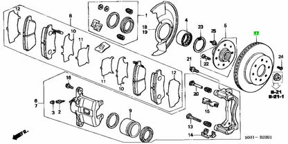 OEM Honda Integra DC2 DB8 Front Brake Disc 45251-SK7-A10 Genuine1
