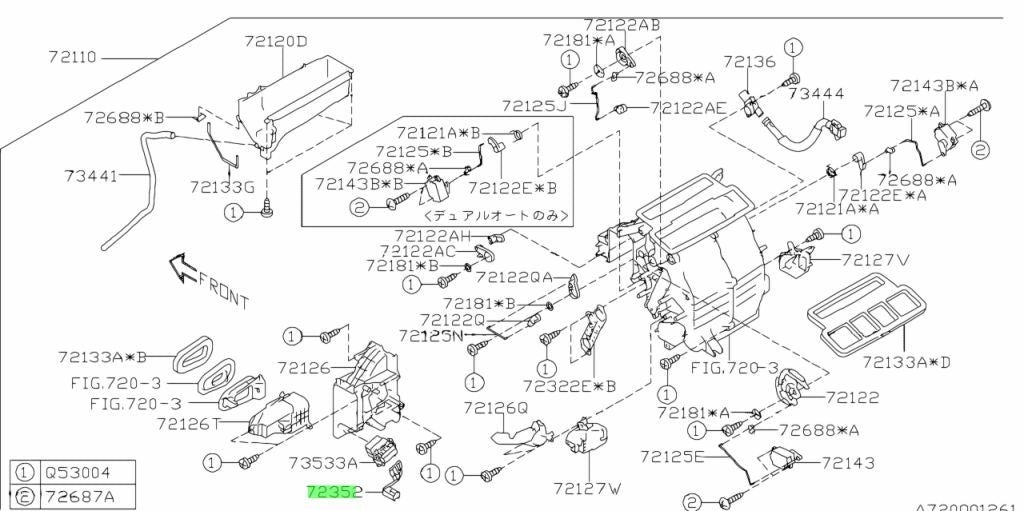 NEW Genuine Subaru Heater Unit Wiring Harness HVAC OEM 72352-FJ0100