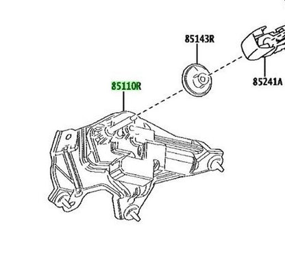 New Genuine Toyota Rear Wiper Motor Assy 85130-60360 OEM1