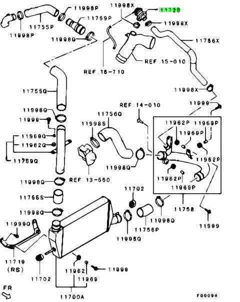 MITSUBISHI LANCER EVOLUTION 10 GSR F5 CZ4A VALVE,AIR BY-PASS 1545A007