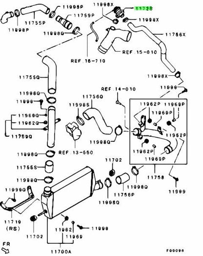 MITSUBISHI LANCER EVOLUTION 10 GSR F5 CZ4A VALVE,AIR BY-PASS 1545A007