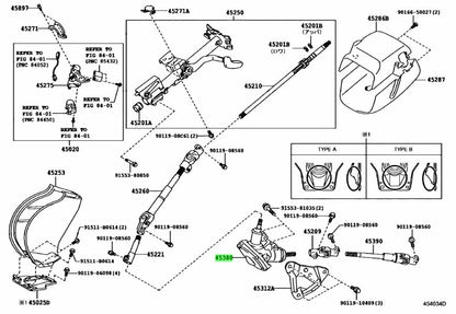 Genuine Toyota Steering Bevel Gear Assy 45380-37020 OEM1