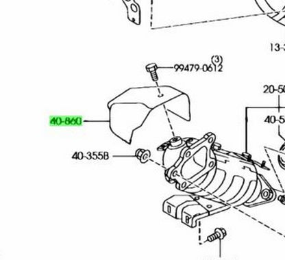 Genuine Mazda CX-7 ER3P Catalytic Converter Heat Shield OEM L3D4-40-860A1