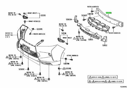 OEM Genuine TOYOTA Lexus RX270/350/450H FrontBumperReinforcementBeam 52131-481111