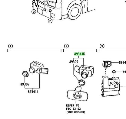 Genuine Toyota Hiace GDH201V Parking Sensor White 058 OEM 89341-K0060-011