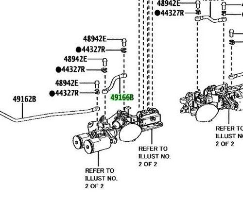 TOYOTA Lexus Suspension Control Pressure Tube Assy No.6 49166-60010 4916660010