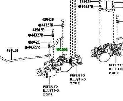 TOYOTA Lexus Suspension Control Pressure Tube Assy No.6 49166-60010 4916660010