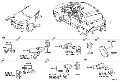 Genuine Toyota Hiace GDH201V Clearance Sonar Computer OEM 89340-262401