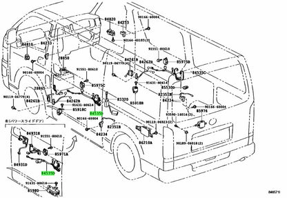 Genuine Toyota Hiace GDH201V Door Lock Switch LH Power Slide Door 84535-262100