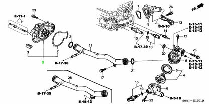 Genuine Honda Water Pump Assembly 19200-P13-003