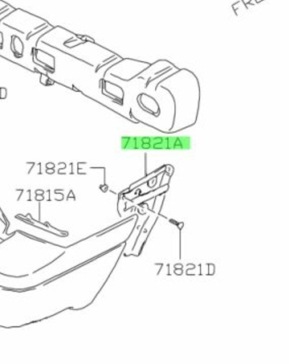 71830-56B00-000 Suzuki Bracket,rr bumper side,r 7183056B00000, New Genuine OEM P2