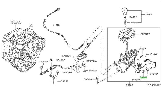 New Genuine Nissan Transmission Park Position Switch 34980-5RA0A OEM0