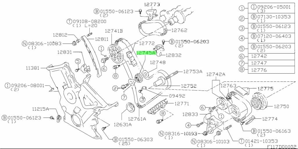 12745-85FA0-000 Suzuki Sprocket,idler no.1 1274585FA0000, New Genuine OEM Part1