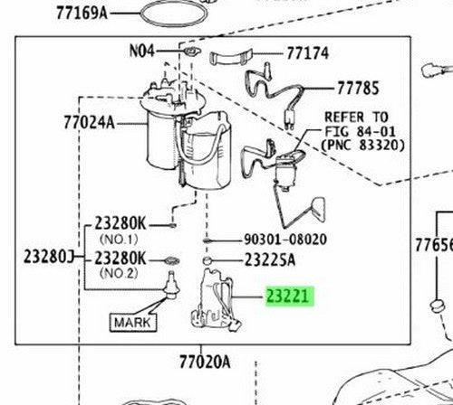 Genuine Lexus RX270 RX350 RX450h Electric Fuel Pump Assembly 23220-281811