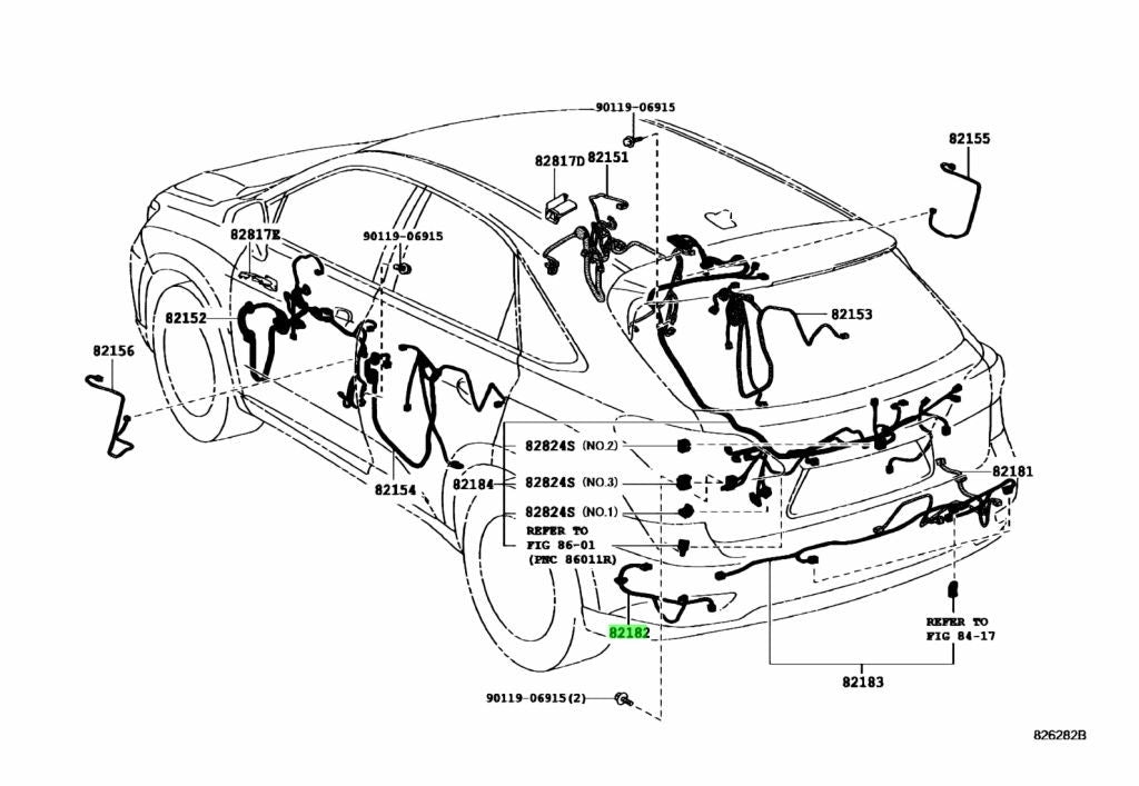 Genuine Toyota Luggage Room Wire No.2 Cold Weather 82182-480301