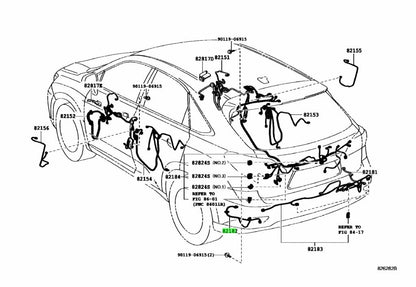Genuine Toyota Luggage Room Wire No.2 Cold Weather 82182-480301