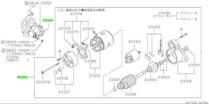 Engine Starter Cell Motor for BNR32 BCNR33 BNR34 RB26DETT 23300-AA300 #663121686