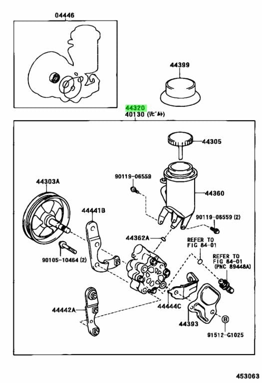 Genuine Toyota Power Steering Vane Pump 44310-52050 Probox Succeed Porte Raum1