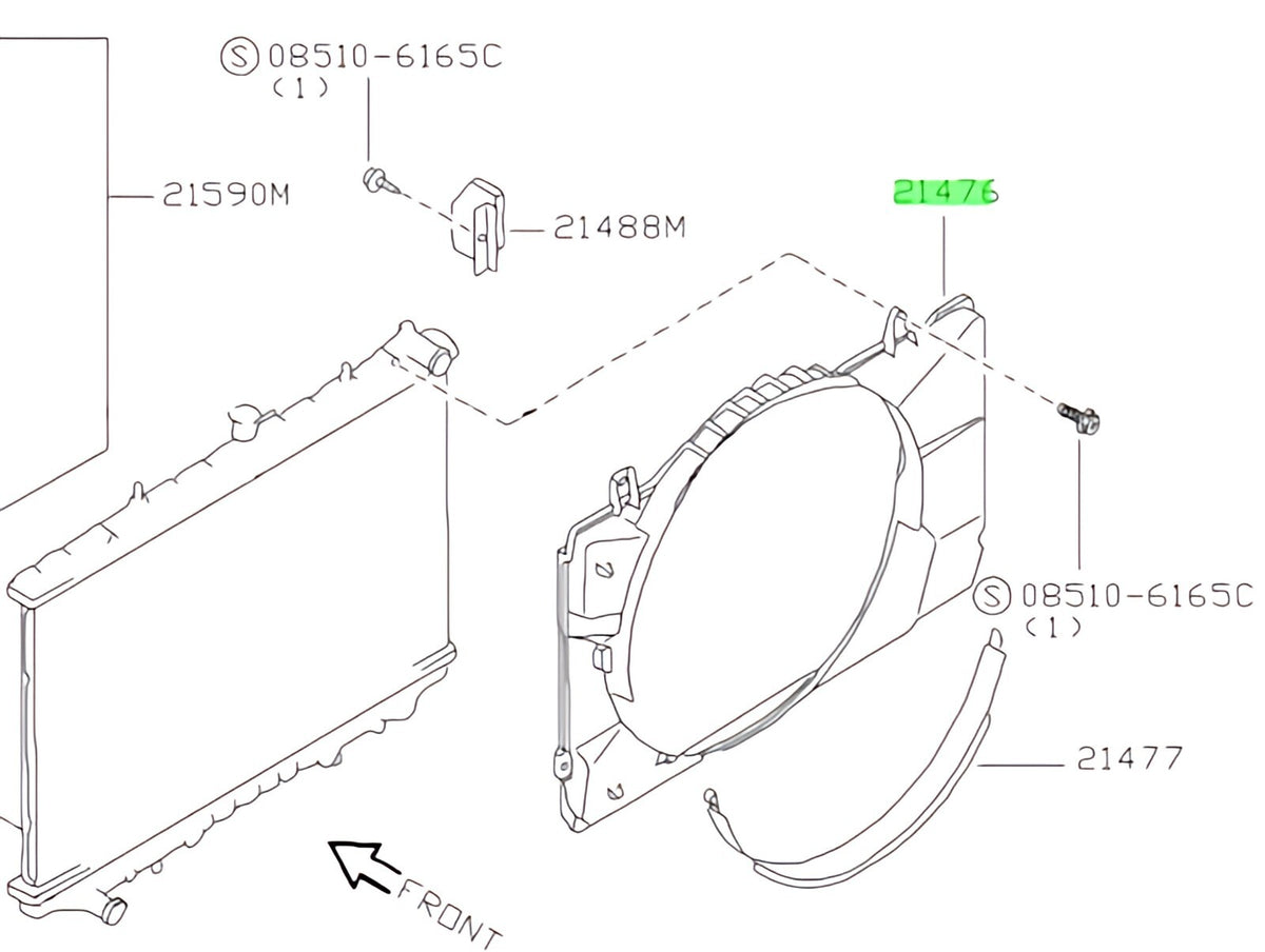 NISSAN Genuine 300ZX Fairlady Z Z32 Twin Turbo Radiator Fan Shroud 21476-40P00