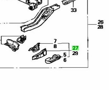 OEM Honda Civic EG 65640-SR3-300ZZ RH Right Side Sill Extension Genuine1