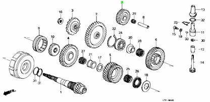 OEM HONDA REVERSE IDLE GEAR AT TRANSMISSION CIVIC CRX 23541-PA9-0101