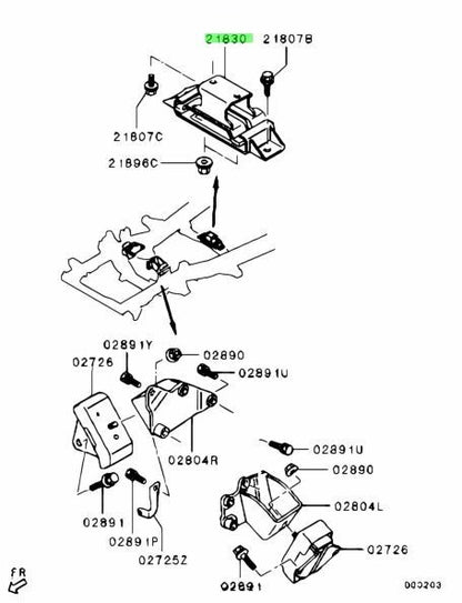 NEW Genuine Mitsubishi Transmission Mount Insulator OEM MR9927121