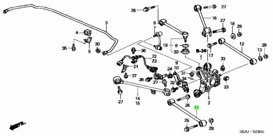 OEM ARM COMP., RR. LOWER R&L SET Honda Accord ABA-CL7/CL8/CL9 52350-SEA-000