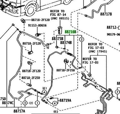 OEM PIPE, COOLER REFRIGERANT LIQUID, B Genuine Toyota HiAce Van200 88716-2N1521