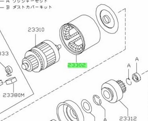 New Genuine Nissan Starter Motor Yoke Assembly 23302-EN20A OEM1