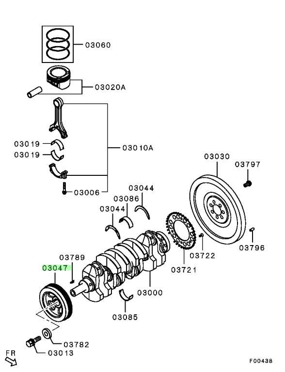 Genuine Mitsubishi Pulley 1104A0941