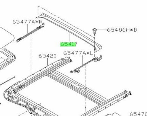 NEW Genuine Subaru Sunroof Drain Assembly OEM 65417-FG0001