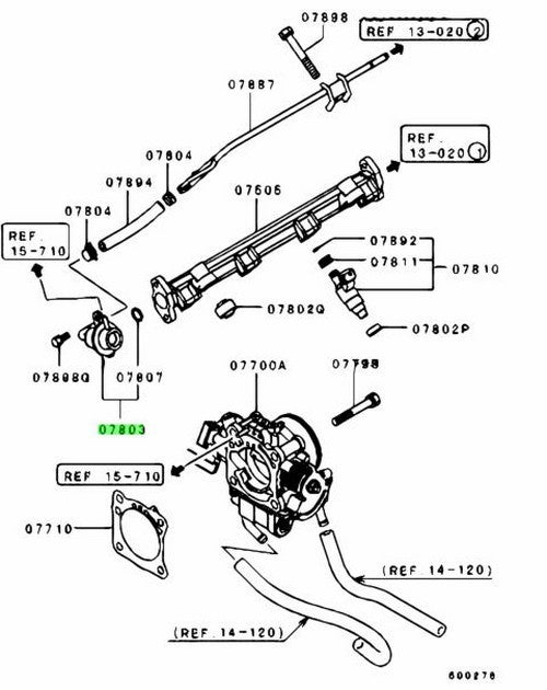 Genuine Mitsubishi Lancer Evo 7 8 9 CT9A Fuel Pressure Regulator MD3207491