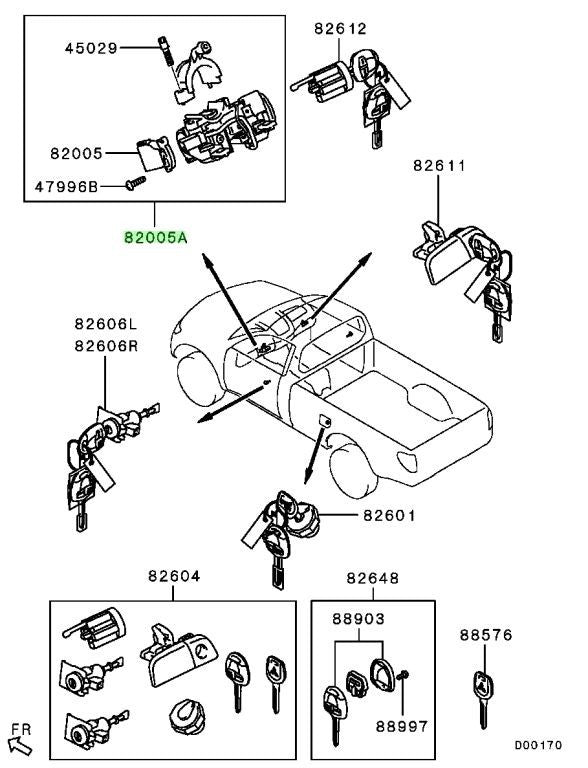 NEW Genuine Mitsubishi Engine Start Switch Assembly OEM 4408A2810