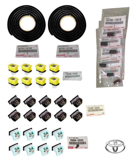Toyota LEVIN TRUENO AE86 3Door Rear Quarter Glass Clips Spacer Strip Set0