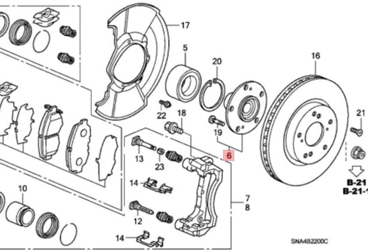Genuine Honda Hub Assembly, Front 2006-2011 Honda Civic