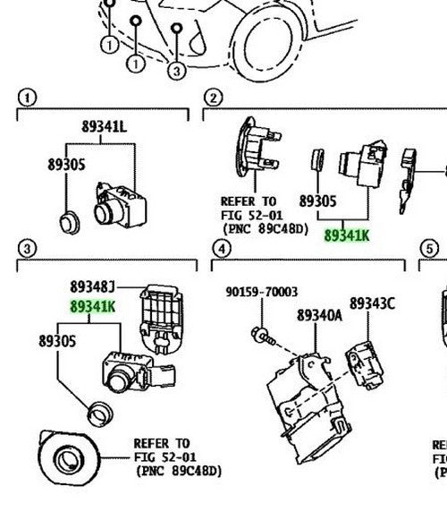 Genuine Toyota Hiace GDH201V Parking Sensor Bordeaux 3R9 OEM 89341-33220-D4